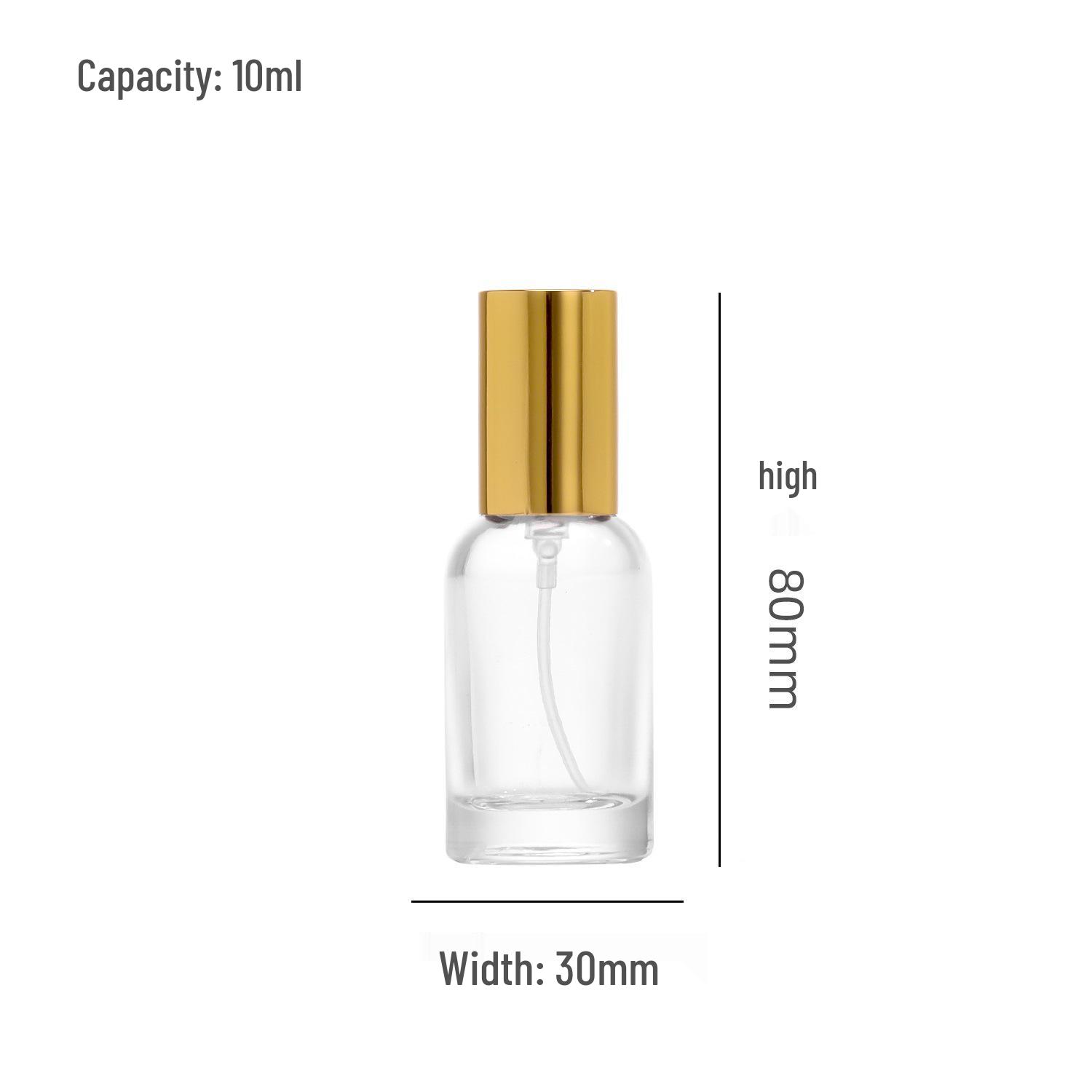 Crystal White Glass Bayonet Perfume Bottle - High-Grade Transparent Refillable Spray