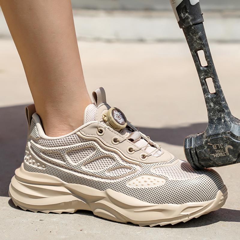 Modne Buty Bezpieczeństwa Dla Kobiet Mężczyzn Oddychające Trampki Robocze Damskie Buty Ze Stalowym Podnoskiem Buty Ochronne Odporne Na Przebicie Lekkie