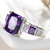 Fashion Women Ring with Zircon Gemstone 925 Silver Jewelry Accessories for Wedding Engagement Party Gift Size 6-10