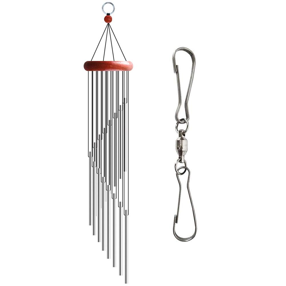 New Swivels Dual Clip Stainless Steel Rotating Hooks Flower Pot Hanging Hook For 360 Degree Rotating Wind Spinners Bird Feeder