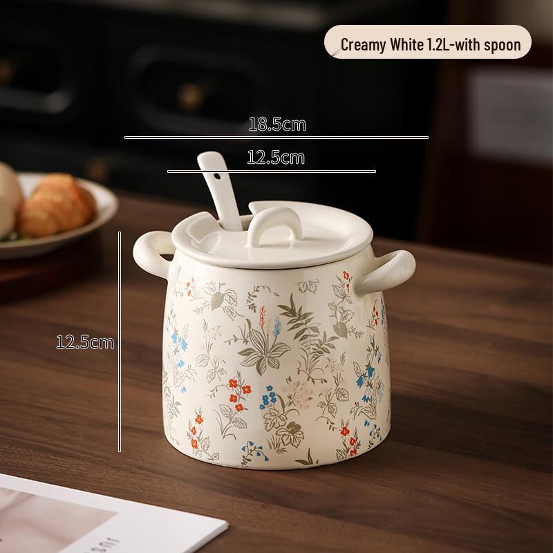 Ceramic Multipurpose Storage Jar with Spoon