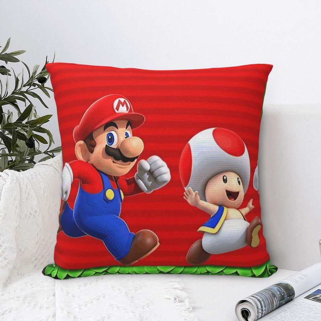 Super Marios Game Pillow Cases Cushion Cover Awesome Polyester Decorative Throw Pillow Case Cover for Sofa 40*40cm