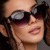 Cat Eye Gradient Fashion Sunglasses for Women Vintage Shades Eyewear for Outdoor Hiking