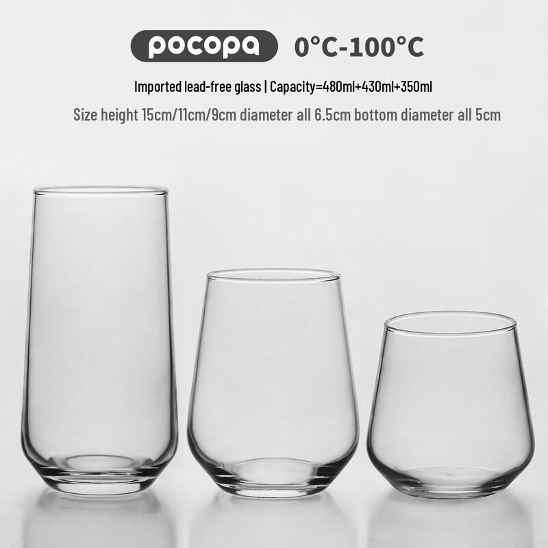 ZISIZ Lead-Free Thick Glass Oval Cup