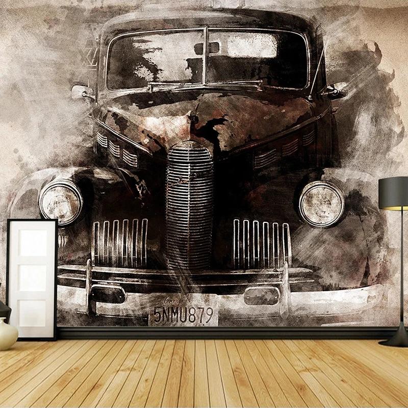 Retro Nostalgic Wallpaper Classic Car Mural Study Living Room Bedroom Backdrop 3d Wall Murals Home Decor