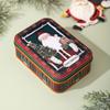 Cute Tinplate Christmas Tin Box Festival Ornaments Gift Candy Jar New Year Party Supplies Biscuit Tin Christmas