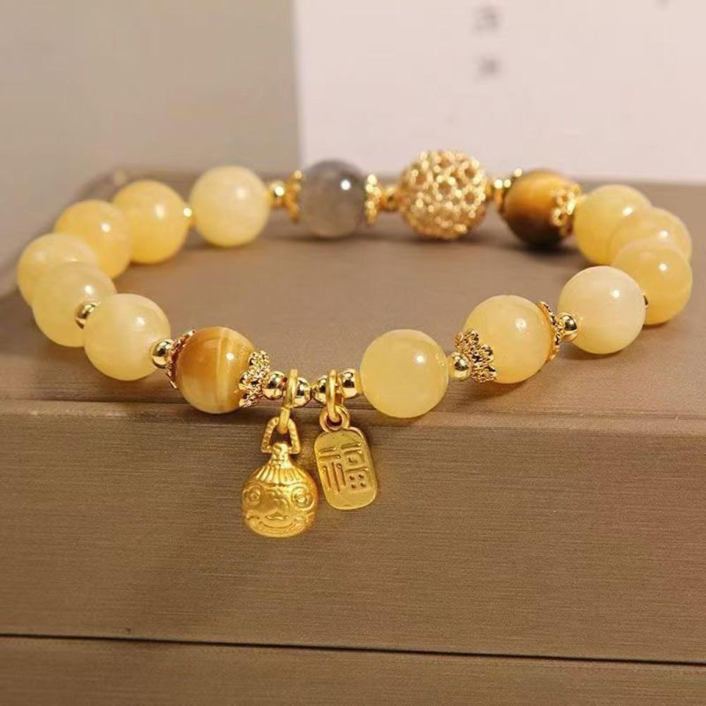 Ancient Five-way God of Wealth Bracelet, Five-color Multi-treasure Fragrant Gray Glazed Couple, Lao Qin Same Bracelet Bracelet Gift