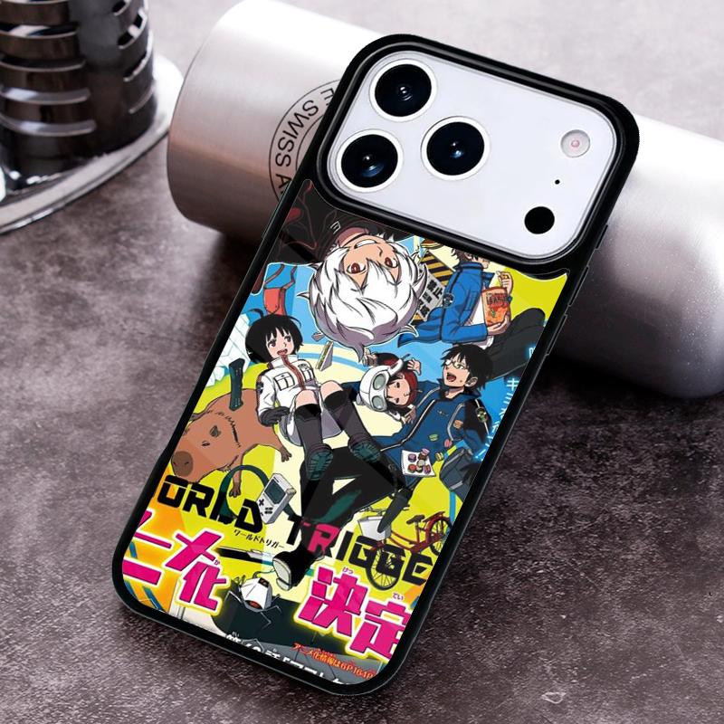 World Trigger Phone Case For iPhone 17,16e,15,14,13,12,11,Mini,Pro,MAX soft Silicone Cover