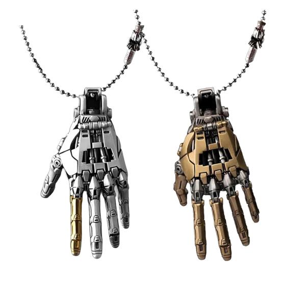 Steampunk-halskjede Legeringshalskjede med mekanisk bionisk håndanheng Robotsmykker Gave til menn og kvinner Cyberpunk-entusiaster