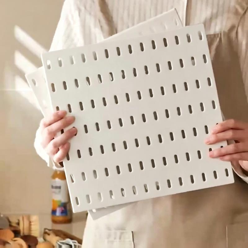 Organizador de Tablero Perforado Estante de Almacenamiento Montado en Pared Estante Colgante Accesorios para Tablero Perforado Decoración del Hogar Exhibición