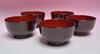 Tsunoda Seibei Shoten Zestaw misek do zupy Nachi z czerwonym wnętrzem 5 szt., TP10-3(5)