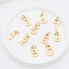Cross Arabic Numerals Pendant Necklace: Number 0-9 for DIY Jewelry