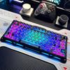 Xiaomi New 132 Keys Black Full Transparent PC Keycaps UV Printing Clear Crystal Key Caps Cherry Profile for MX Switches Gaming Keyboard