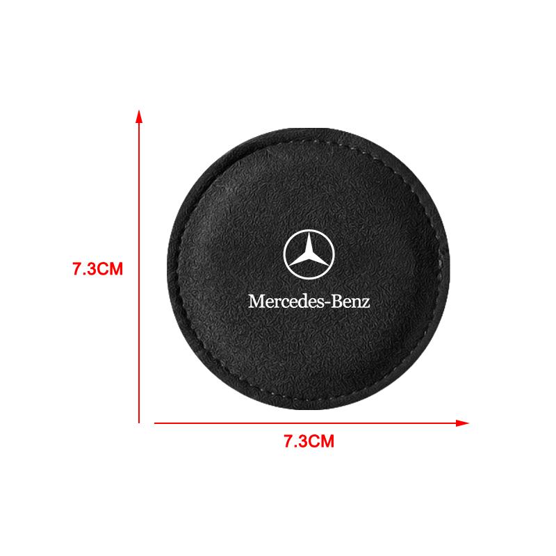 Car Cup Holder Pad PU Leather Slot Non-slip Coaster Mat For Mercedes Benz AMG W212 W204 W211W168 W213 W205 W210 W108 W124