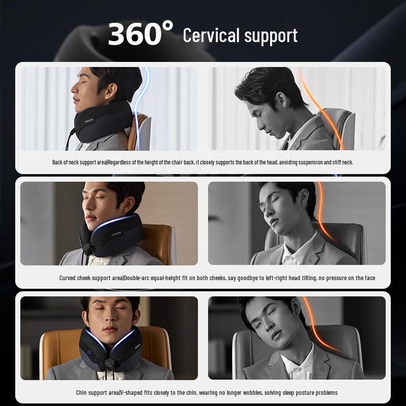 Philips U-Shaped Neck Massager Pillow with Heat & Vibration