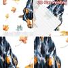 2D flat printing 2pcs Window Treatment Curtains Doberman Autumn Leaves Watercolor Digital Printed Polyester Drapes Festive Wall