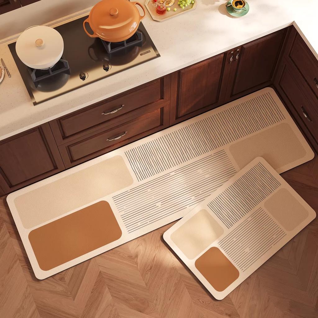 Carpet for Kitchen Long Pvc Waterproof Leather Carpet Non-slip Oil-proof Rug Modern Fish Pattern Floor Mat Home Decoration Rugs