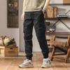 New Retro Design American Slim and Loose Casual Work Tying Pants Versatile Thin Style