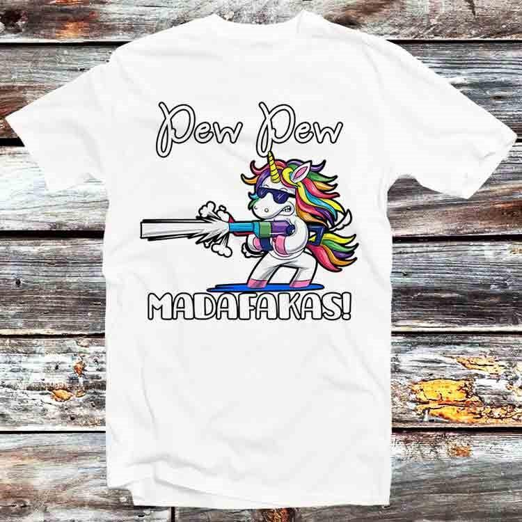 

Unicorn Pew Pew Madafakas T Shirt LGBT Gay Pride Lesbian T Shirt B663 4XL
