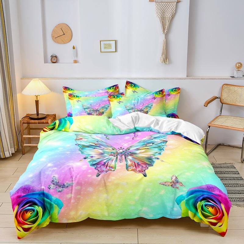 Fashion Technology Printing, 3D Digital Printing, Bedding, Duvet Covers, Pillowcases, Three-piece Sets