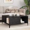Coffee Table Black Oak Effect 80 X 80 X 36.5 Cm Engineered Wood