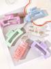 2 Pcs Marble Hair Claw Clips for Thick Hair,White Banana Hair Clips, Ripple Jaw Clips Strong Hold for Women
