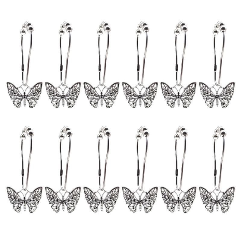 Dekorativer Schmetterling Thema Legierung Vorhanghaken Einfache Montage Badzubehör