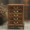 Miniature Dollhouse Cabinet with Functional Drawers Model Furniture for Role Playing and Handcraft Scene Display
