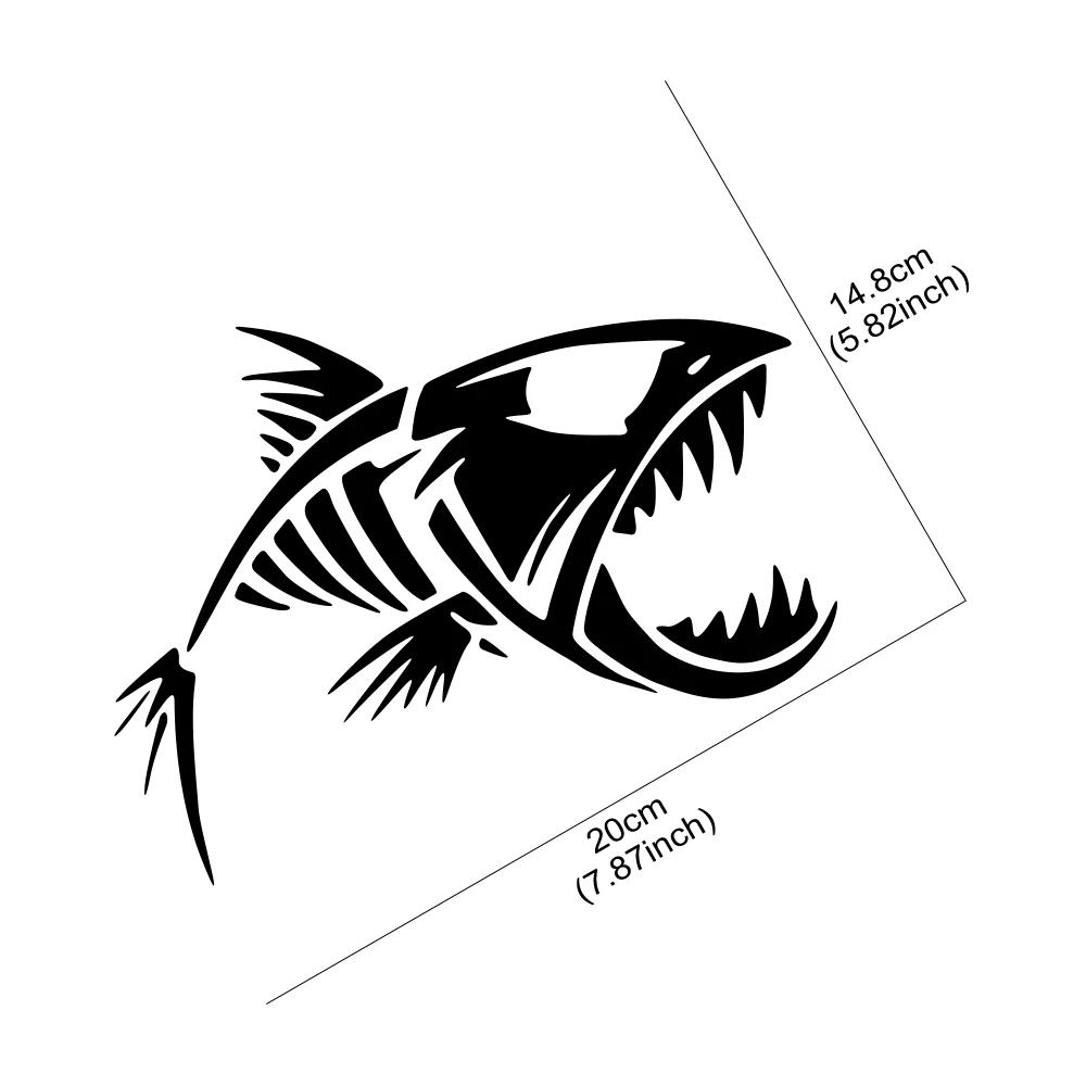 Skeleton Fish Sticker Car Fisherman Graphics Window Truck Windshield Body Boat Fishbone Vinyl Film Decals Waterproof Decoration