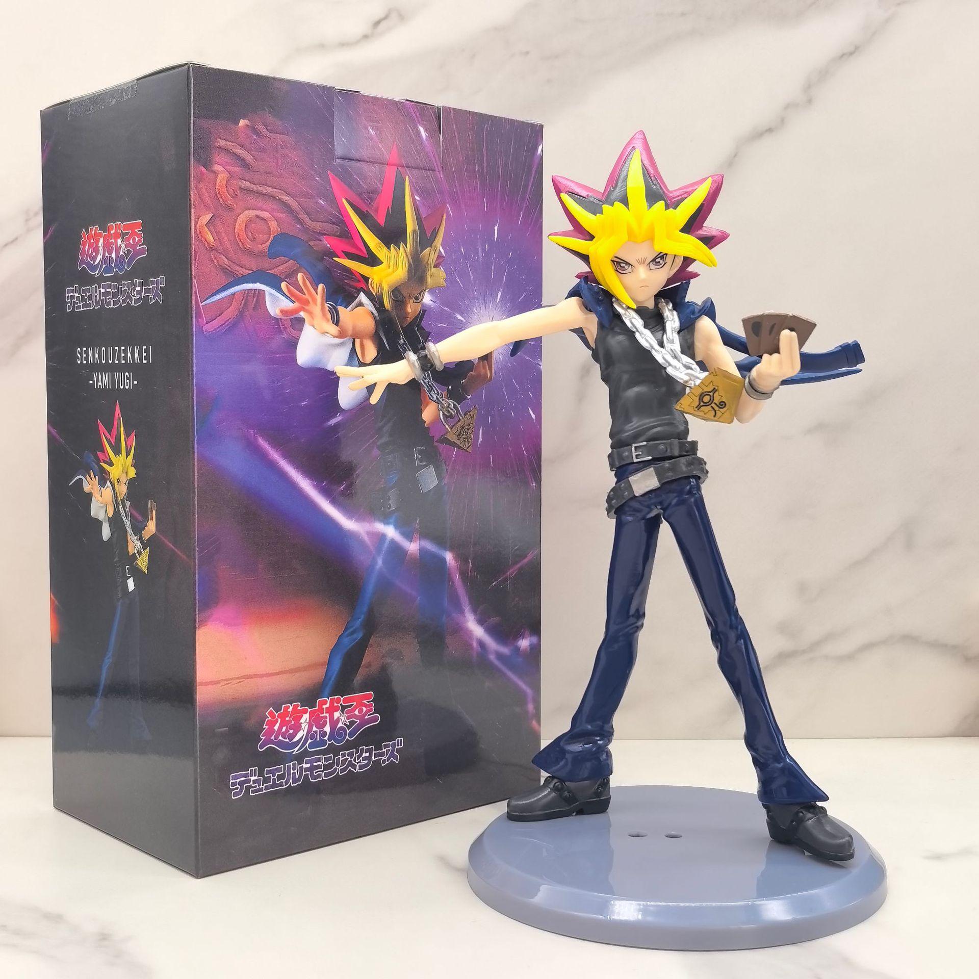 20 см BANDAI Аниме Игра Yu-Gi-Oh! Yu-Gi-Oh! Атем Фигурка Боевая Серия Света Девушка-Маг Тьмы Модель Игрушка Кукла Фигурка Действия With box белый