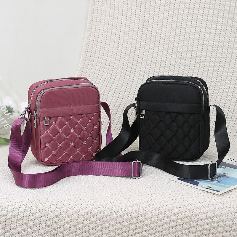 New messenger bag fashionable one shoulder messenger bag multi-layer large capacity women's small bag mother bag mobile phone
