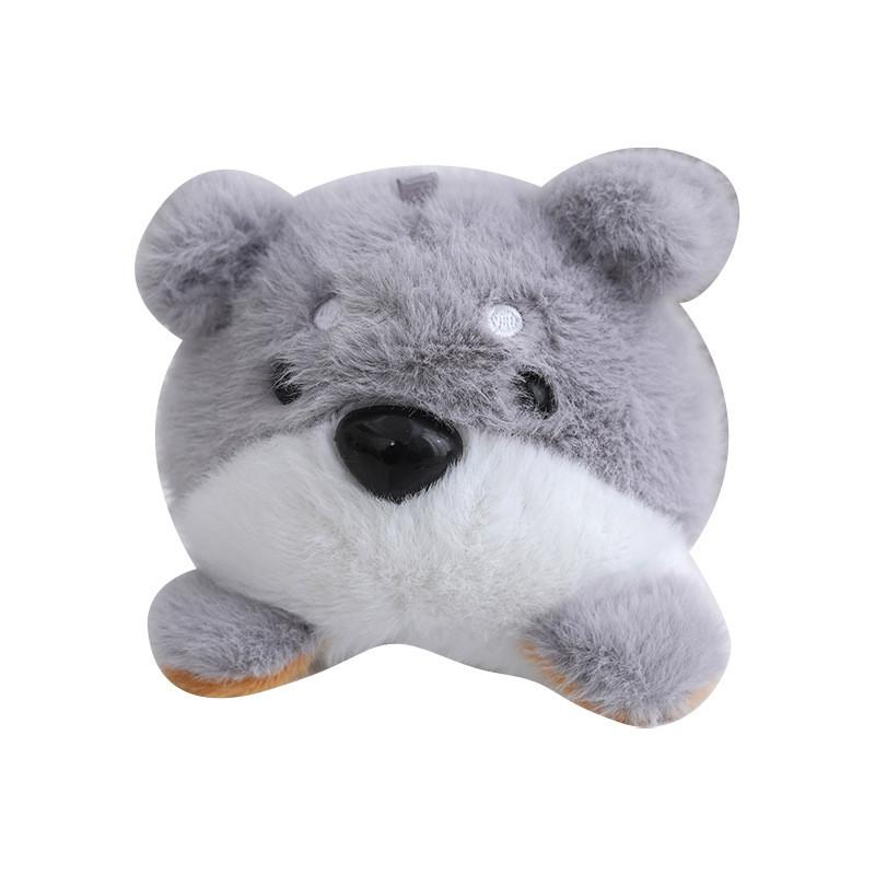 Adorable Plush Dog And Cat Keychain Doll Flip Toy Soft Pp Cotton 10cm Height