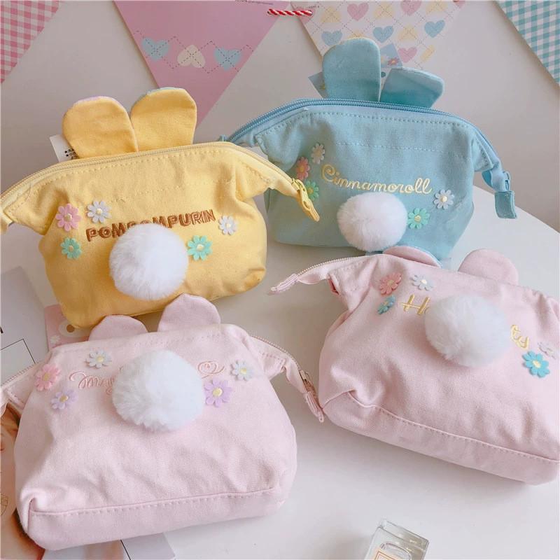 My Melody Cartoon Leinwand Kosmetiktasche Mit Atmungsaktivem Strapazierfähigem Stoff Für Den Täglichen Gebrauch