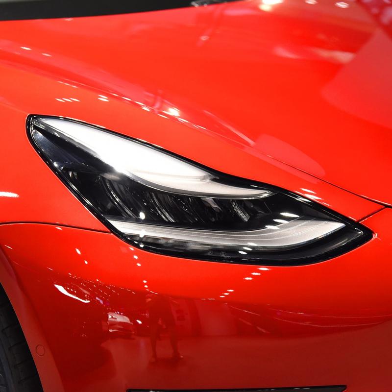 Für Tesla Model 3 Y 2017-2023 TPU Geschwärzte Scheinwerfer Rückleuchten Nebelscheinwerfer Schutzfolie Modifikation Schwarze Farbwechselnde Folien