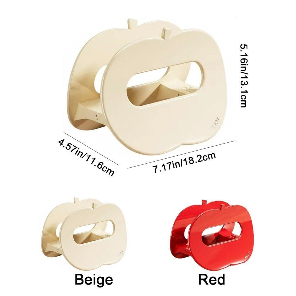 Plastic Pot Lid Storage Rack Fruit Shape Drainage Chopping Board Rack Space Saving Cream Color Cutting Board Holder for Home
