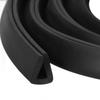 Uxcell U-Channel Edge Trim, 3.3-foot Length Rubber Guard Seal Strip, Fits 4.5-5mm Edges (23/64" W X 7/16" H), Black