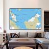 English Map Malaysia Map Road Map Canvas Painting Living Room Home Decoration Children School Supplies