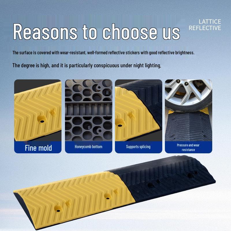 Heavy-Duty Rubber Steel Speed Bump for Community Parking