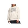 Under Armour Icon Heavyweight Terry Buchstabenprint Bequemer gerippter Rundhals-Pullover Amerikanisches Sweatshirt Damen Sweatshirt Peak-White 1386493-110