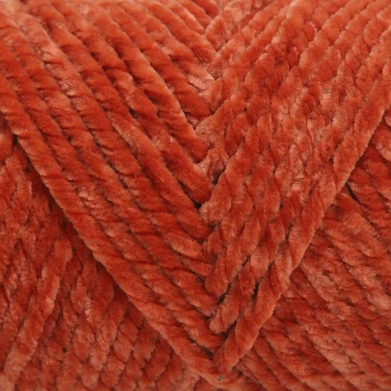 3 Strands Glossy Velvet Hand-Woven Thread Woven Scarf Doll Blanket Chenille Thread Segment Dye 100G Ball