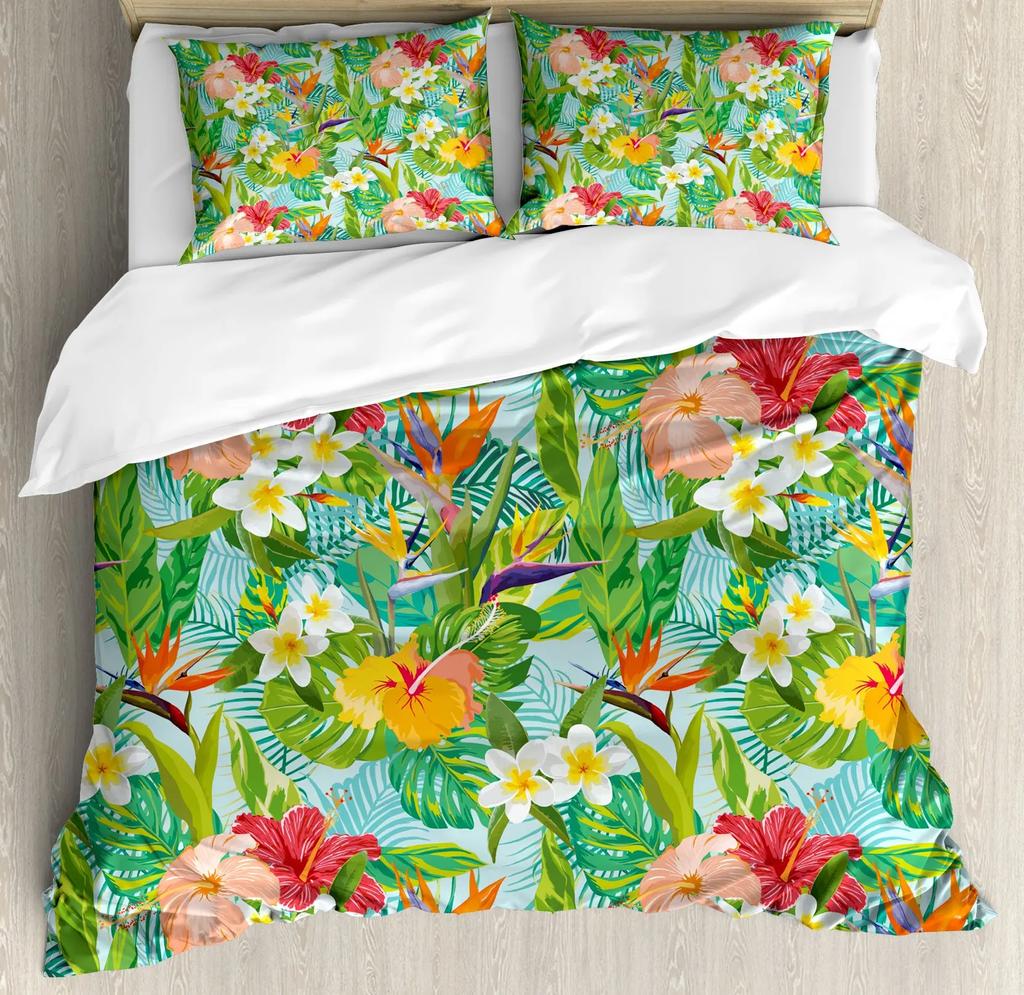 Cat Flowers King Queen Duvet Cover 3D Pet Kitty Floral Bedding Set Teens Adult Yellow Chrysanthemum 2/3pcs Polyester Quilt Cover