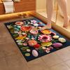 3D Visual Flower Floor Mat Soft Absorbent Diatom Mud Door Mat Non-Slip Bath Rugs for Tub Bathroom Kitchen