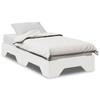 Solid Wood Bed Frame without Mattress Stackable White 90x190 cm