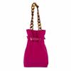 0671 Crossbody Shoulder Mini Tote Bag Baby Lou Velours Chain BR [Routeto] velours-chain (01 Magenta)