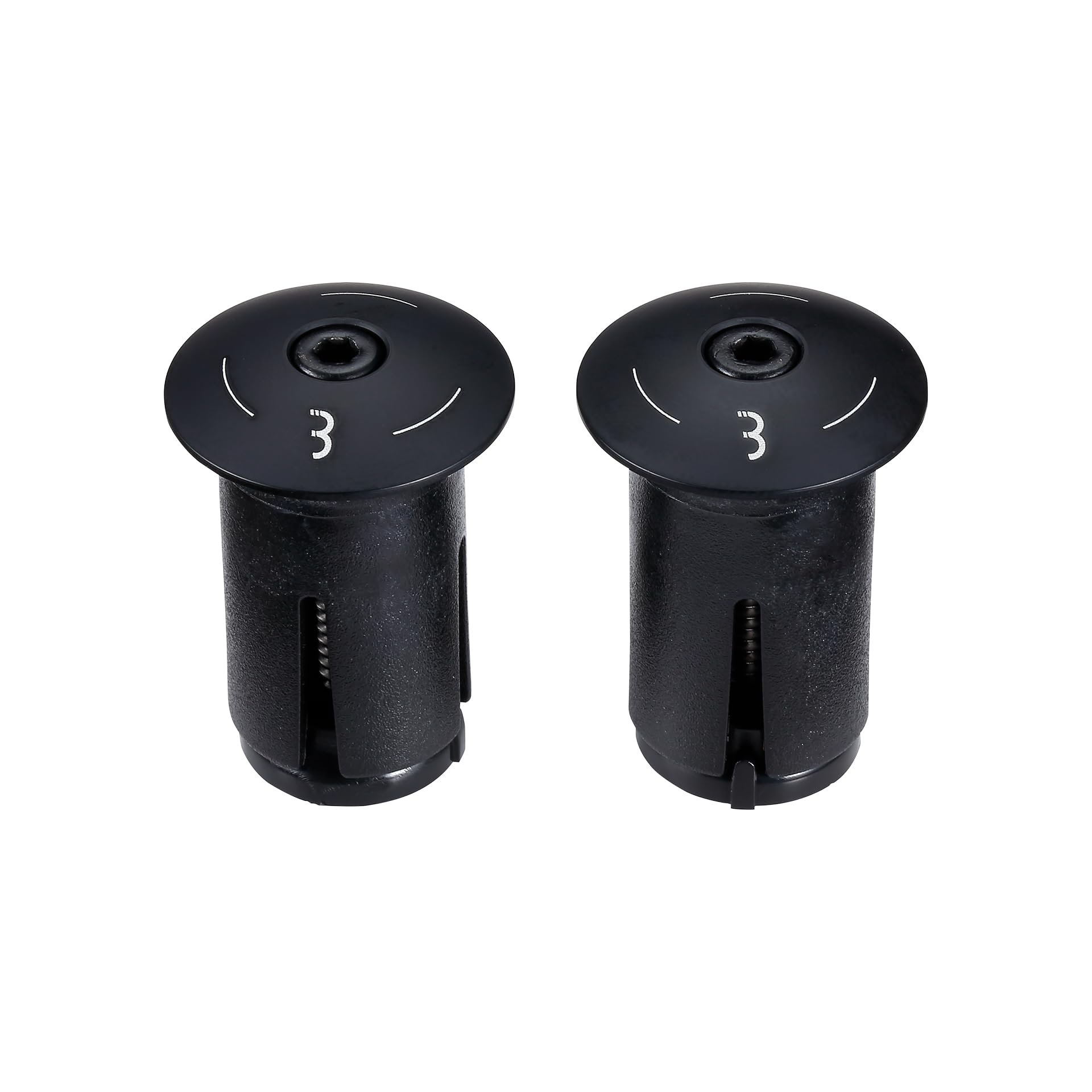 

BBB Bicycle Handlebar Tape End Caps Logo Screw-On BHT-97R Black/White