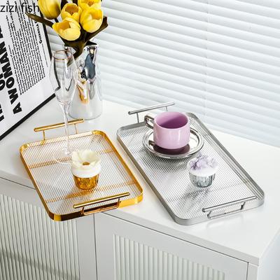 Rectangular Storage Tray Iron Art Acrylic Trays Tea Tray Decorative Trays Bread Plate Dessert Plate Fruit Plates Sushi Plates
