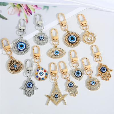 Car Keyring Evil Eye Key Chain Buddha Hand Keychains Hamsa Hand Keyring Evil Eye Keychain Amulet