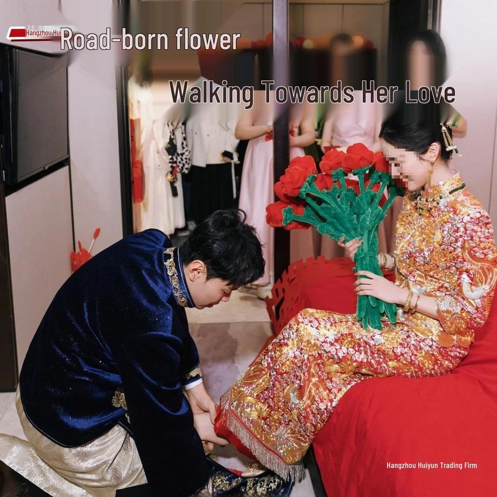 Wedding Proposal Fabric Rose Bouquet Photo Props