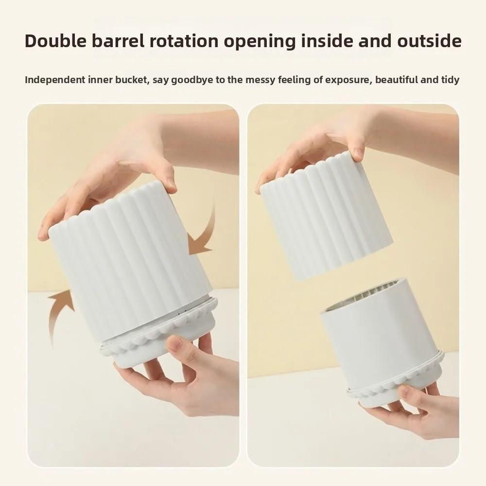 Plastic Desktop Trash Can Non-slip Storage Bucket Creative Garbage Bin  For Home Office