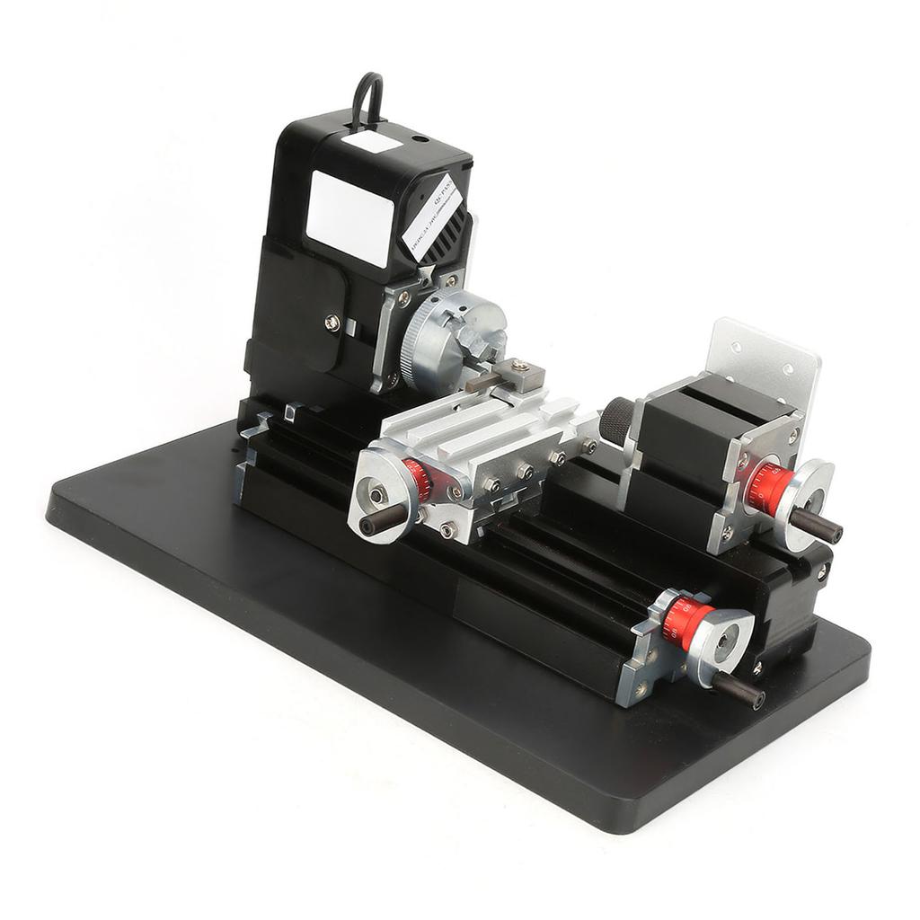 Miniature Lathe 24W Alloy 20,000 RPM Mini Benchtop Wood Lathe Machine for Woodworking